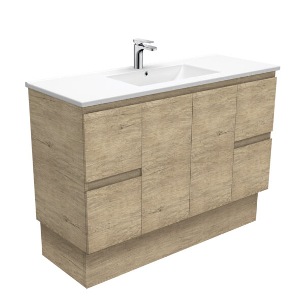 Dolce Edge Scandi Oak 1200 Vanity On Kickboard