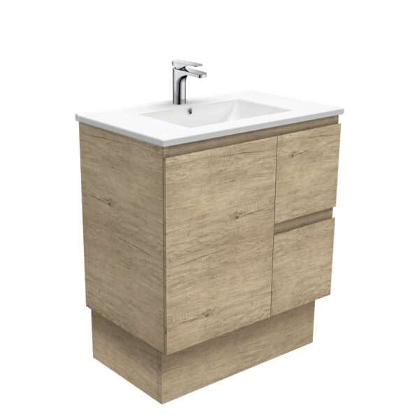 Dolce Edge Scandi Oak 750 Vanity On Kickboard