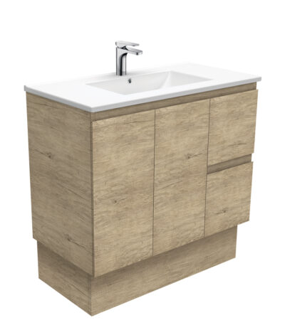 Dolce Edge Scandi Oak 900 Vanity On Kickboard