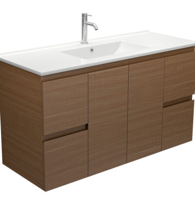 Dolce Edge Walnut 1200 Wall Hung Vanity