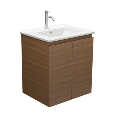Dolce Edge Walnut 600 Wall-Hung Vanity