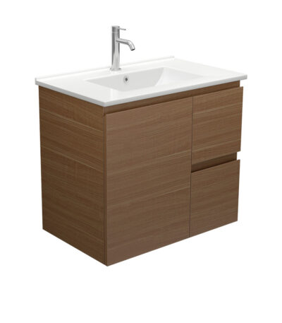 Dolce Edge Walnut 750 Wall Hung Vanity