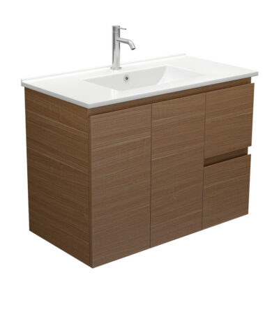 Dolce EdgeWalnut 900 Wall Hung Vanity