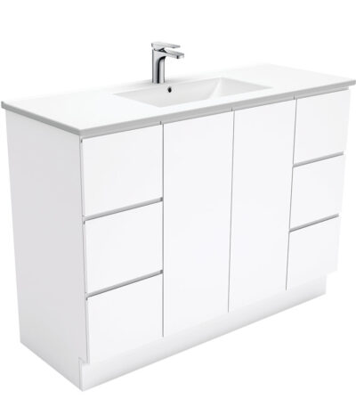 Dolce Fingerpull Gloss White 1200 Vanity On Kickboard