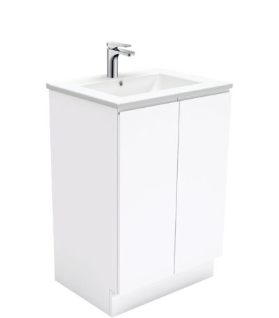 Dolce Fingerpull Gloss White 600 Vanity On Kickboard