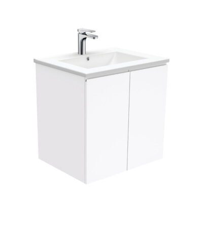 Dolce Fingerpull Gloss White 600 Wall-Hung Vanity