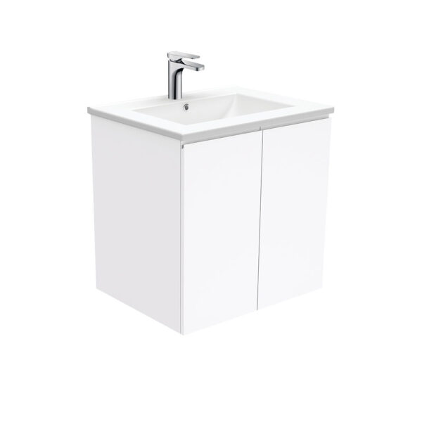 Dolce Fingerpull Gloss White 600 Wall-Hung Vanity