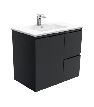Dolce Fingerpull Satin Black 750 Wall-Hung Vanity