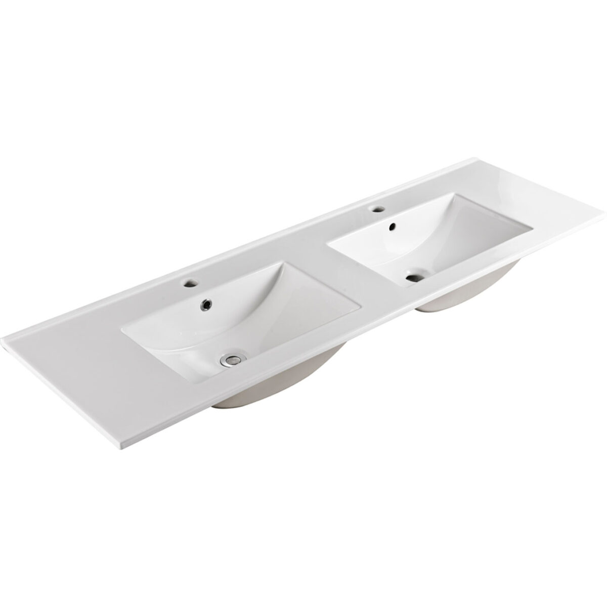 Dolce Full Depth Double Bowl Ceramic Basin Top 1500