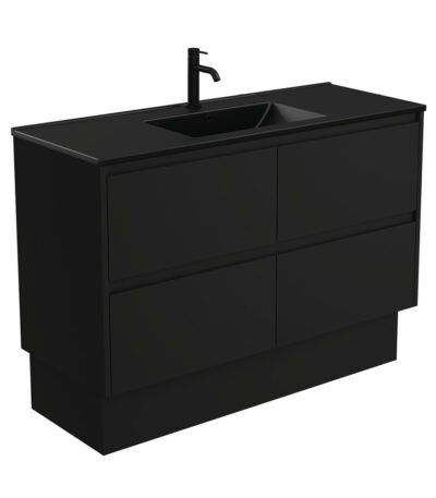 Dolce Matte Black Amato 1200 Satin Black Vanity On Kick