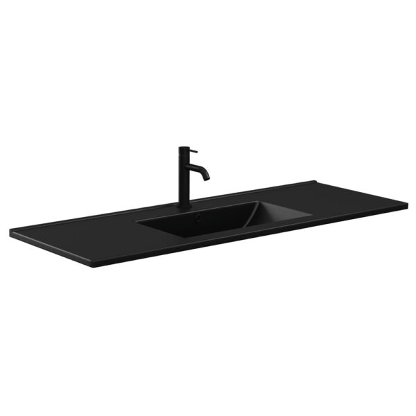 Dolce Matte Black Full Depth Ceramic Basin Top 1200