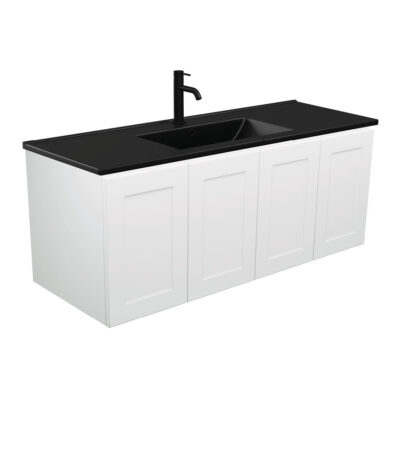 Dolce Matte Black Mila 1200 Wall-Hung Vanity
