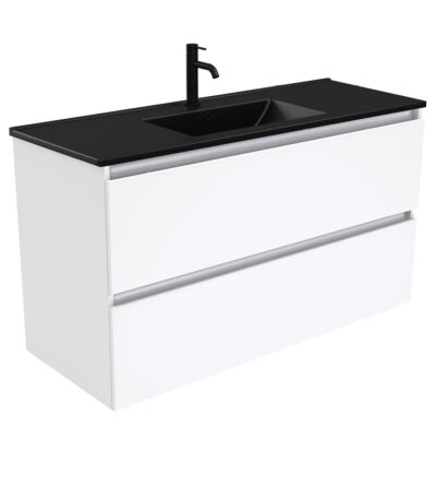 Dolce Matte Black Quest 1200 Wall-Hung Vanity