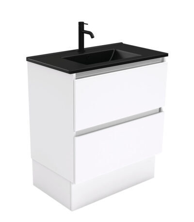 Dolce Matte Black Quest 750 Vanity On Kickboard