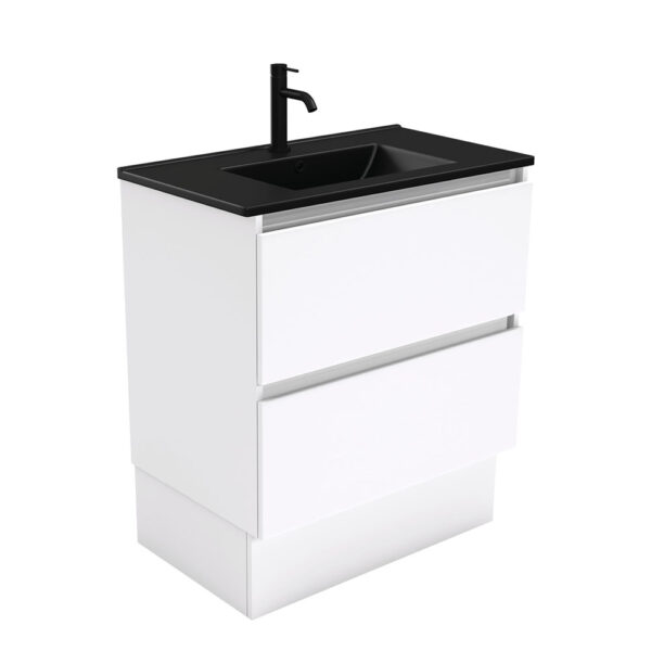 Dolce Matte Black Quest 750 Vanity On Kickboard
