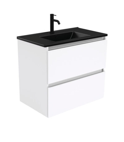 Dolce Matte Black Quest 750 Wall-Hung Vanity