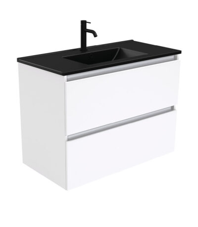 Dolce Matte Black Quest 900 Wall-Hung Vanity