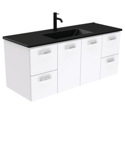 Dolce Matte Black Unicab 1200 Wall-Hung Vanity