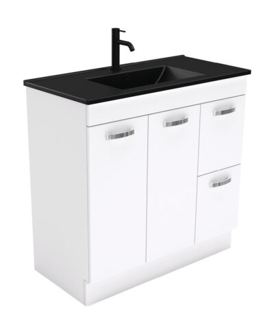 Dolce Matte Black Unicab 900 Vanity On Kickboard