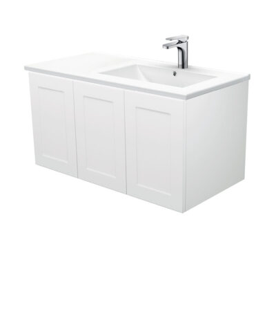 Dolce Mila 900 Offset Wall-Hung Vanity, Right Basin