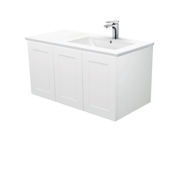 Dolce Mila 900 Offset Wall-Hung Vanity, Right Basin