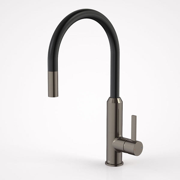 Dorf Vixen Retractable Lead Free Sink Mixer Black Nickel
