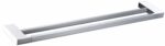 Eden Double Towel Rail 600 mm - Chrome & White | 5602-600-CW