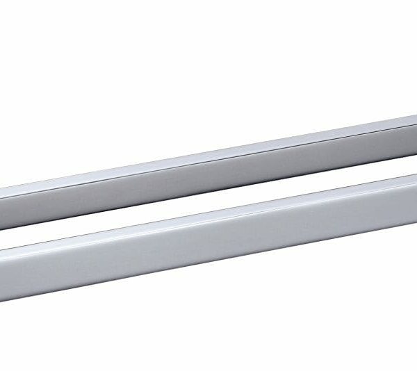Eden Double Towel Rail 600 mm - Chrome & White | 5602-600-CW