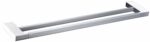 Eden Double Towel Rail 800 mm - Chrome & White | 5602-800-CW