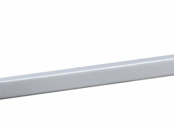 Eden Single Towel Rail 600 mm - Chrome & White | 5601-600-CW