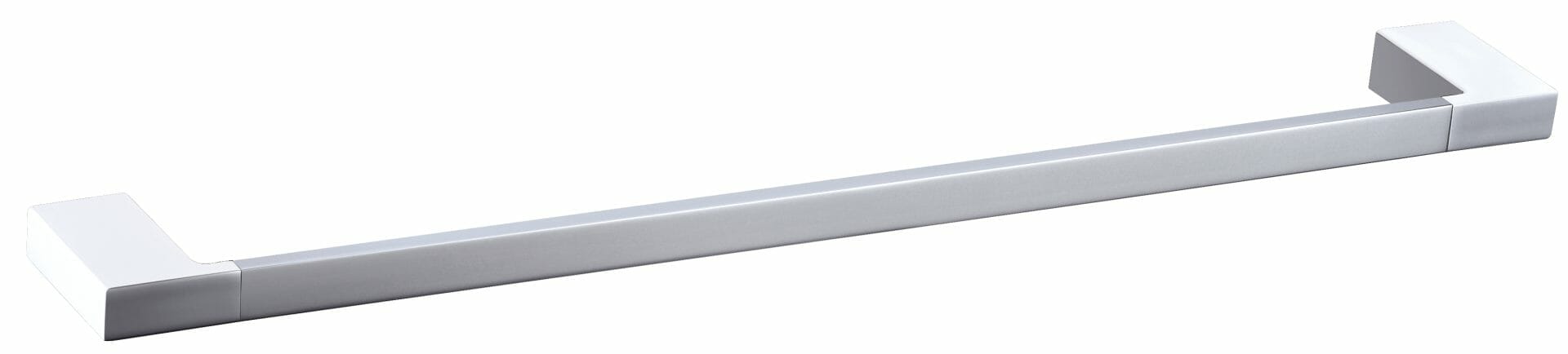 Eden Single Towel Rail 800 mm - Chrome & White | 5601-800-CW