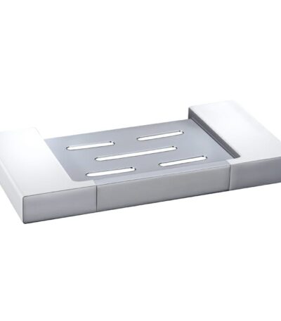 Eden Soap Holder - Chrome & White | 5610-CW