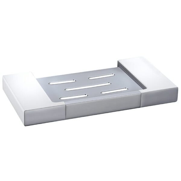 Eden Soap Holder - Chrome & White | 5610-CW