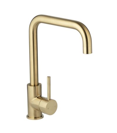 Eden Square Kitchen Mixer - Brushed Brass