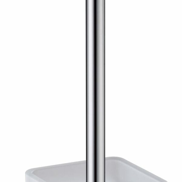 Eden Toilet Brush Holder - Chrome & White | 5608-CW