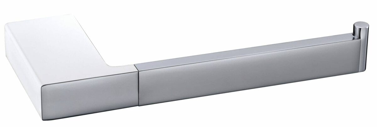 Eden Toilet Roll Holder - Chrome & White | 5604-CW