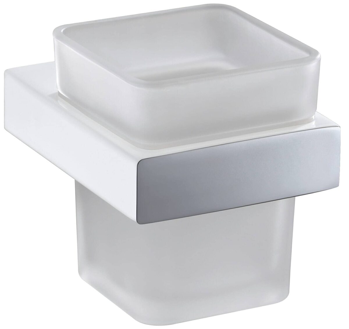 Eden Tumbler Holder - Chrome & White | 5607-2-CW