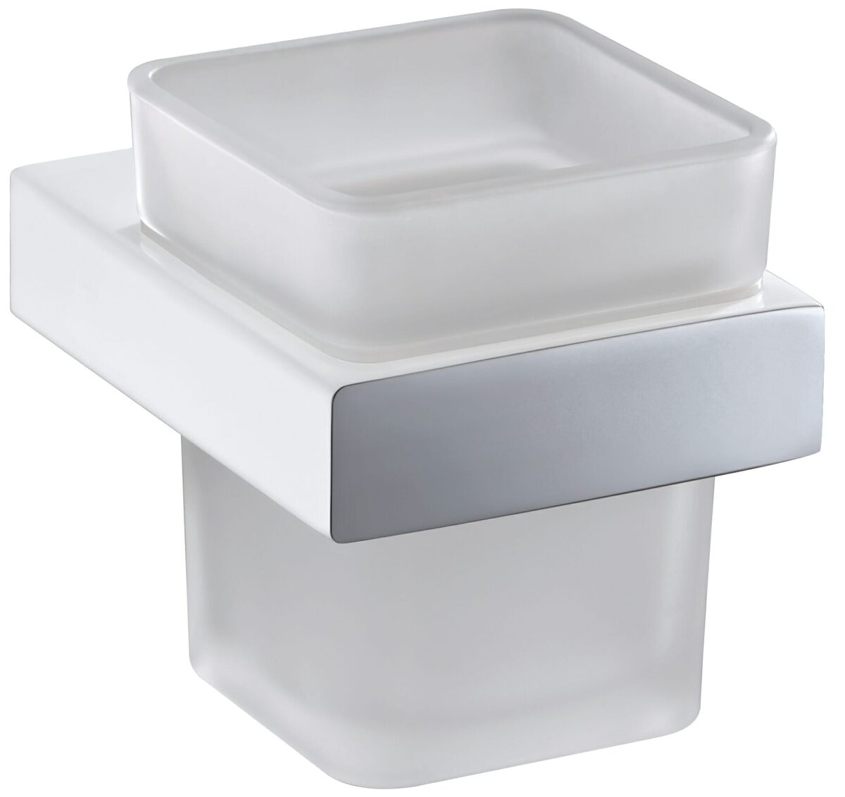 Eden Tumbler Holder - Chrome & White | 5607-2-CW