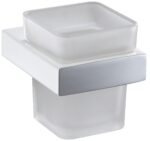 Eden Tumbler Holder - Chrome & White | 5607-2-CW