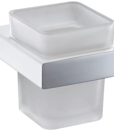 Eden Tumbler Holder - Chrome & White | 5607-2-CW