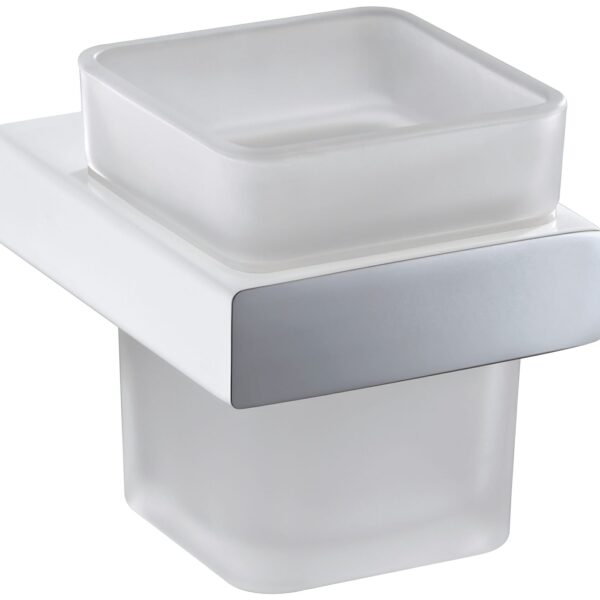 Eden Tumbler Holder - Chrome & White | 5607-2-CW