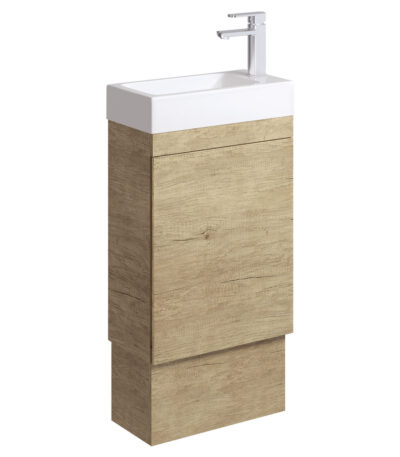 Edge 450 Ensuite Vanity on Kickboard, No Overflow, Scandi Oak