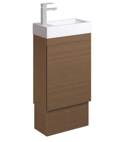 Edge 450 Ensuite Vanity on Kickboard, No Overflow, Walnut