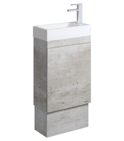 Edge 450 Ensuite Vanity on Kickboard with Overflow, Industrial