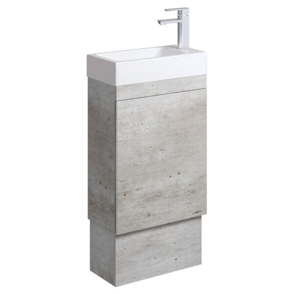 Edge 450 Ensuite Vanity on Kickboard with Overflow, Industrial