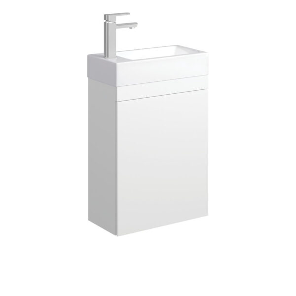 Edge 450 Ensuite Wall-Hung Vanity, No Overflow, Satin White