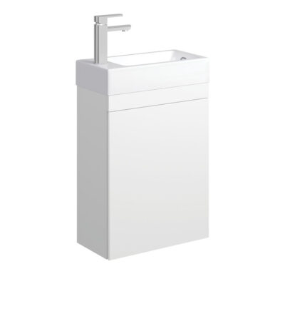 Edge 450 Ensuite Wall-Hung Vanity with Overflow, Satin White