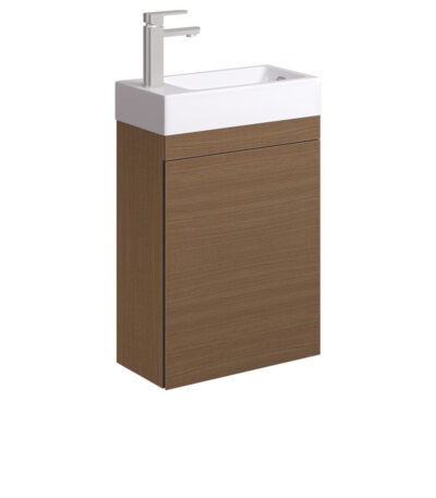 Edge 450 Ensuite Wall-Hung Vanity with Overflow, Walnut