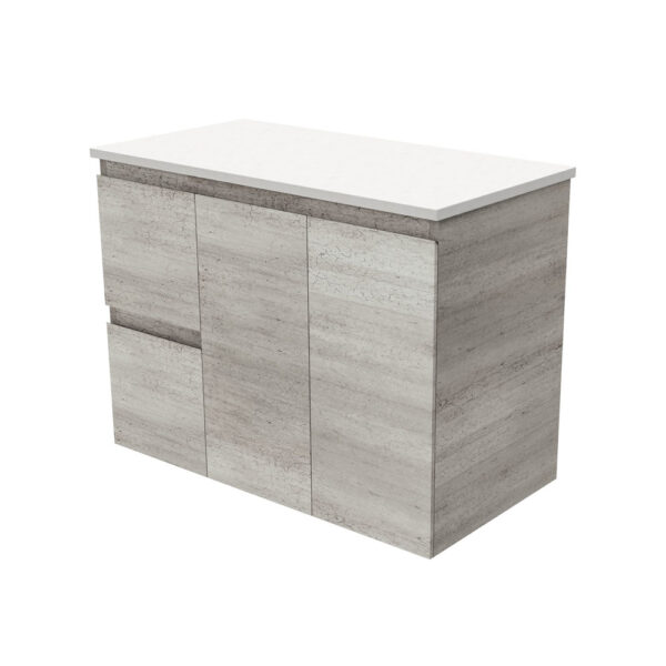 Edge Industrial 900 Wall-Hung Cabinet, Left Hand Drawers