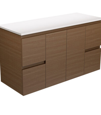 Edge Walnut 1200 Wall-Hung Cabinet